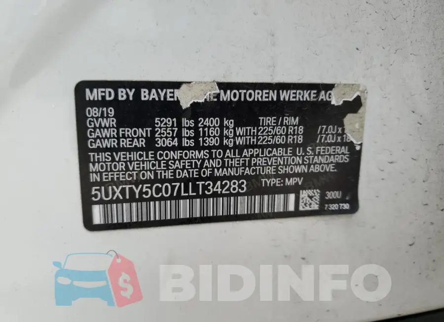 5UXTY5C07LLT34283 Photo# 12