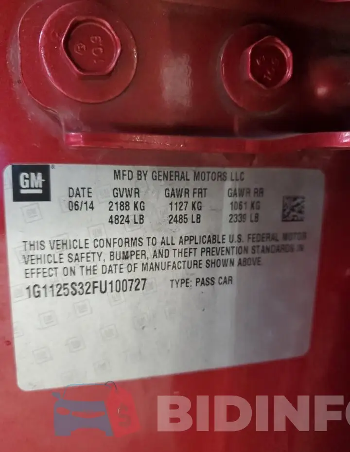 1G1125S32FU100727 Photo# 12