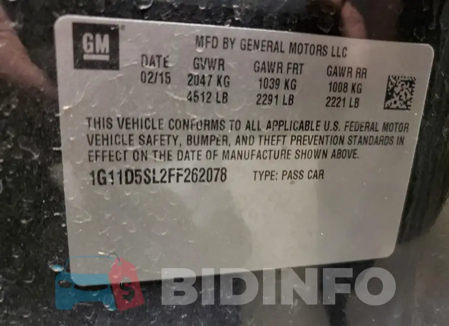 1G11D5SL2FF262078 Photo# 12