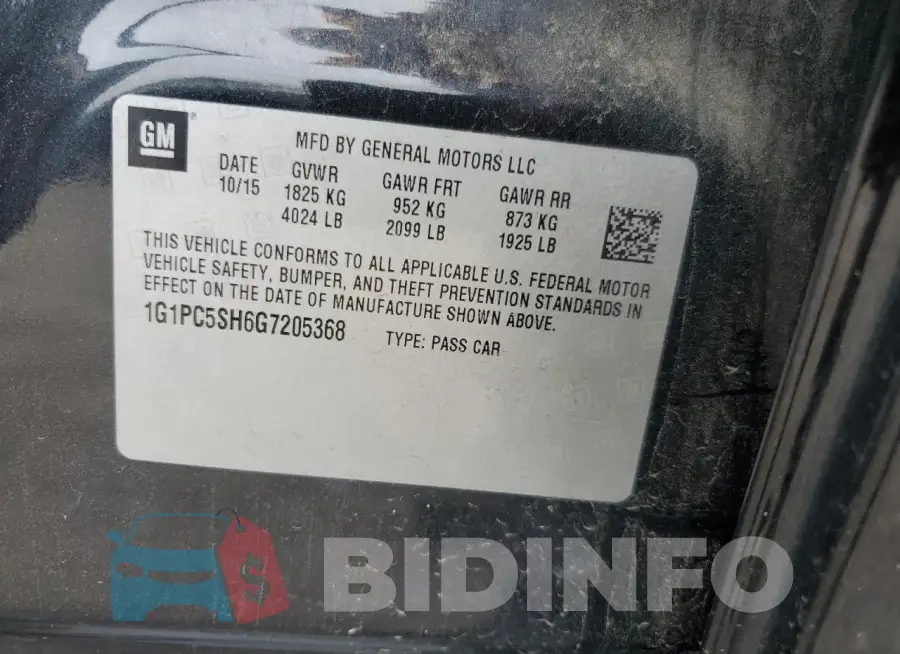 1G1PC5SH6G7205368 Photo# 12
