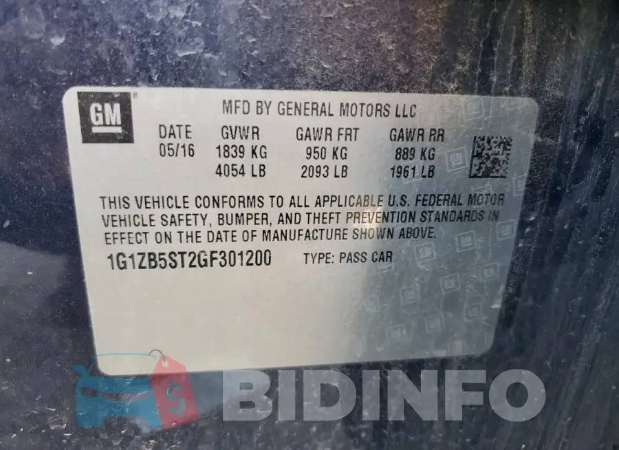 1G1ZB5ST2GF301200 Photo# 12