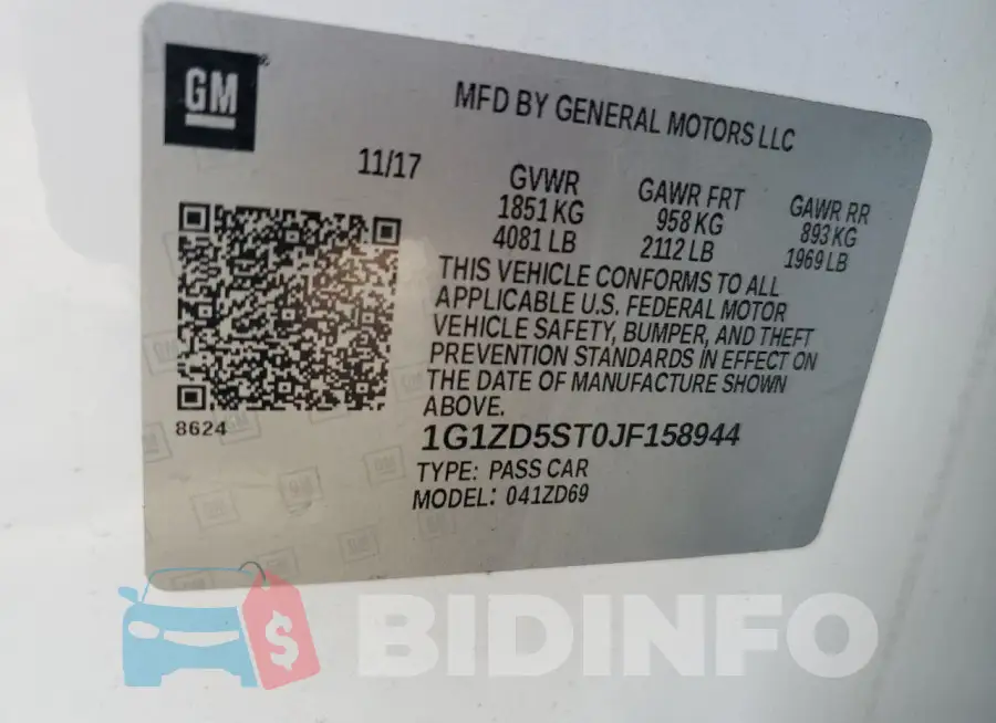 1G1ZD5ST0JF158944 Photo# 12