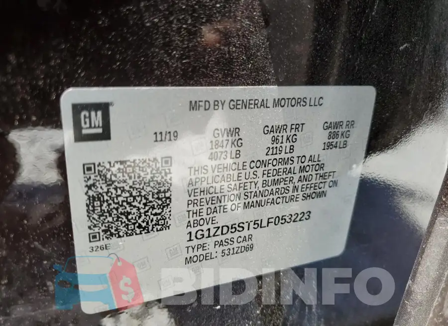 1G1ZD5ST5LF053223 Photo# 12