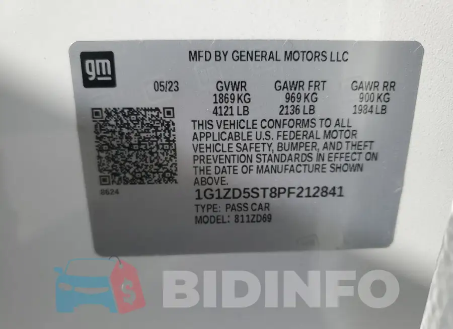 1G1ZD5ST8PF212841 Photo# 12
