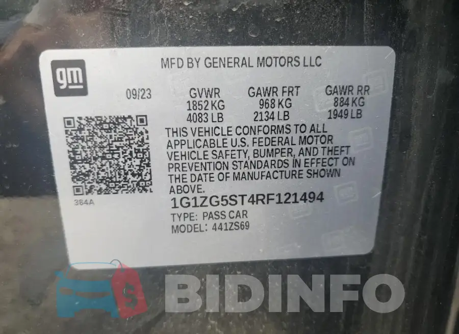1G1ZG5ST4RF121494 Photo# 12