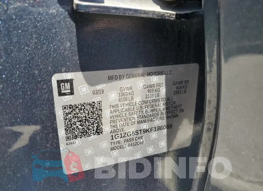 1G1ZG5ST9KF186069 Photo# 13