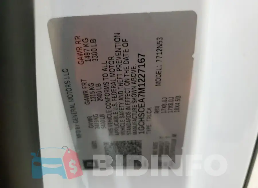 1GCHSCEA7M1227167 Photo# 12