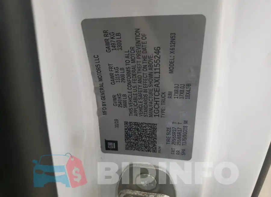 1GCHTCEAXL1155246 Photo# 12