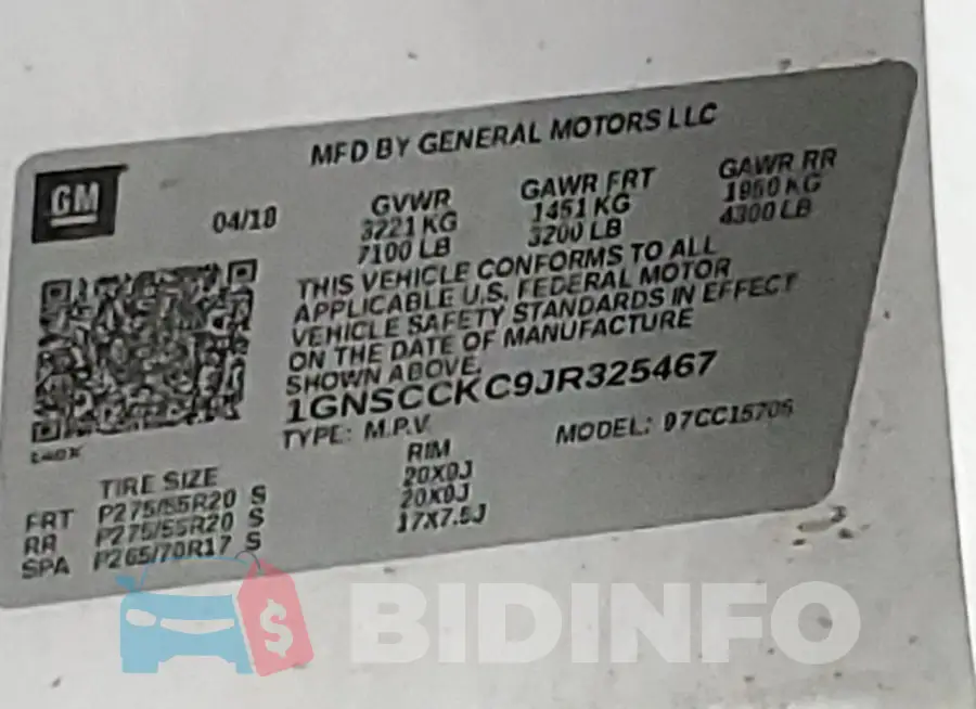 1GNSCCKC9JR325467 Photo# 13