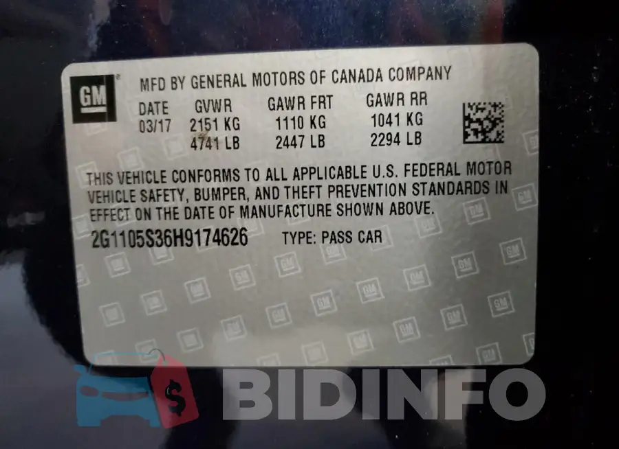 2G1105S36H9174626 Photo# 12