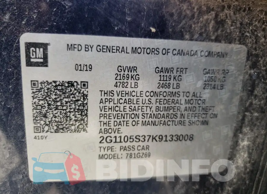 2G1105S37K9133008 Photo# 12