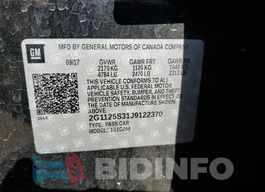 2G1125S31J9122370 Photo# 12