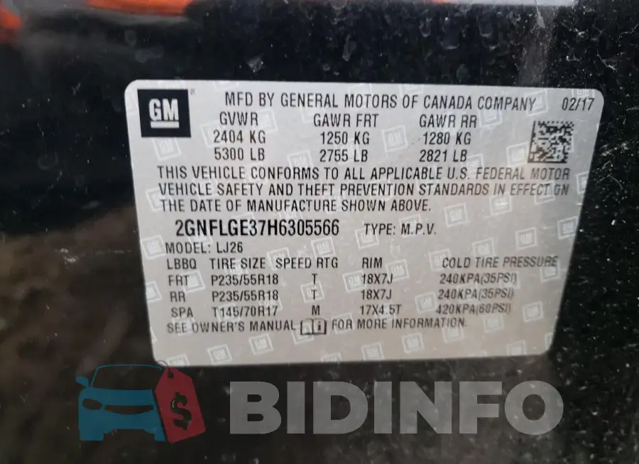 2GNFLGE37H6305566 Photo# 13
