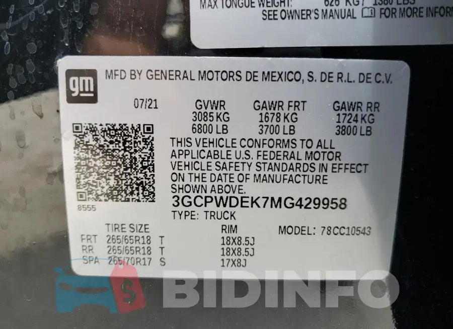 3GCPWDEK7MG429958 Photo# 12