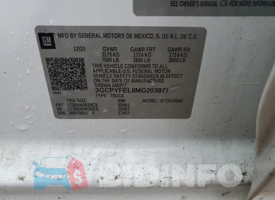 3GCPYFEL8MG203877 Photo# 12
