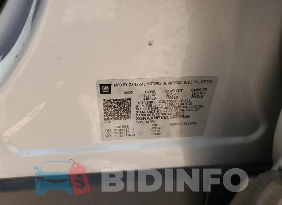 3GNAXHEV6LS697858 Photo# 12