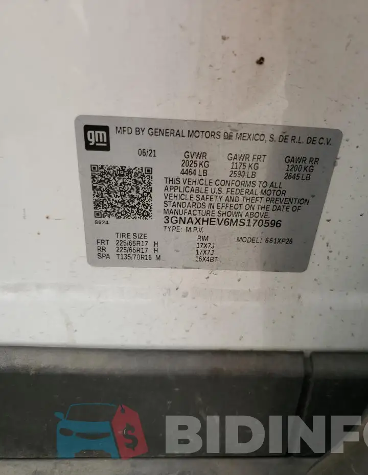 3GNAXHEV6MS170596 Photo# 12