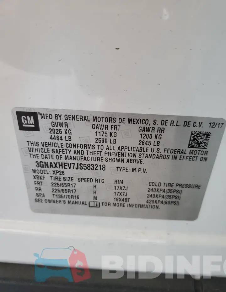3GNAXHEV7JS583218 Photo# 12