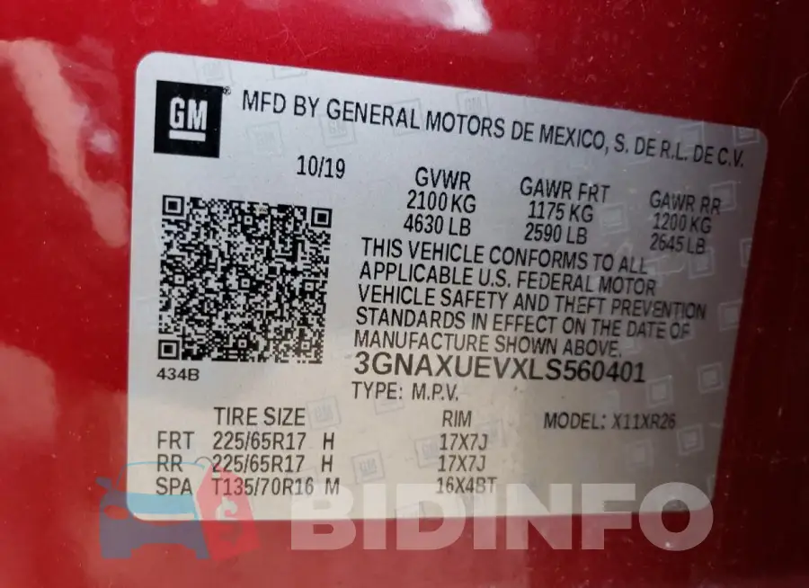 3GNAXUEVXLS560401 Photo# 12