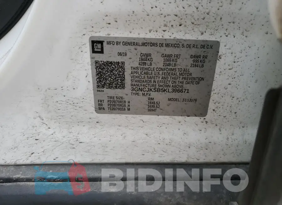 3GNCJKSB5KL396671 Photo# 13