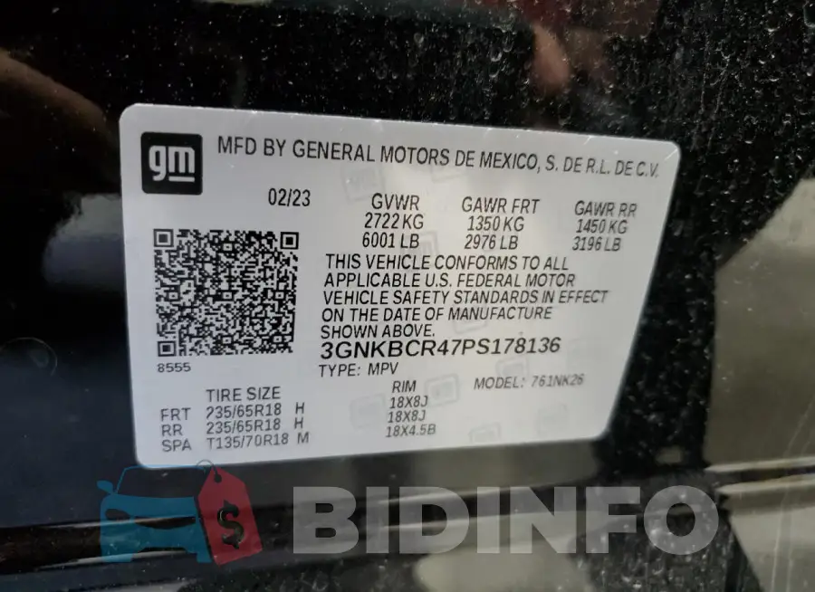 3GNKBCR47PS178136 Photo# 12