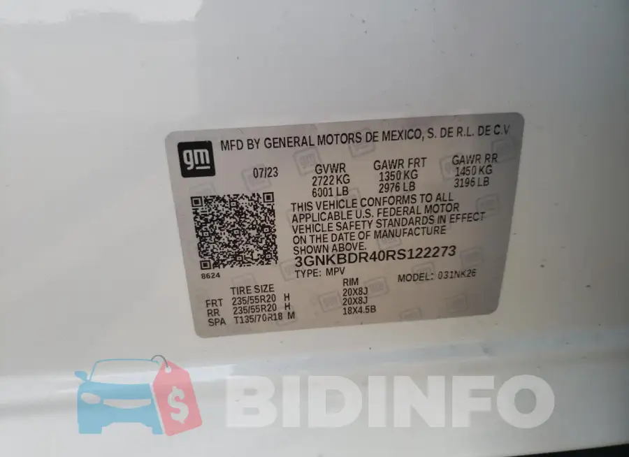 3GNKBDR40RS122273 Photo# 14