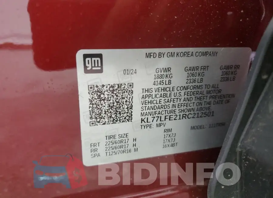 KL77LFE21RC212501 Photo# 14