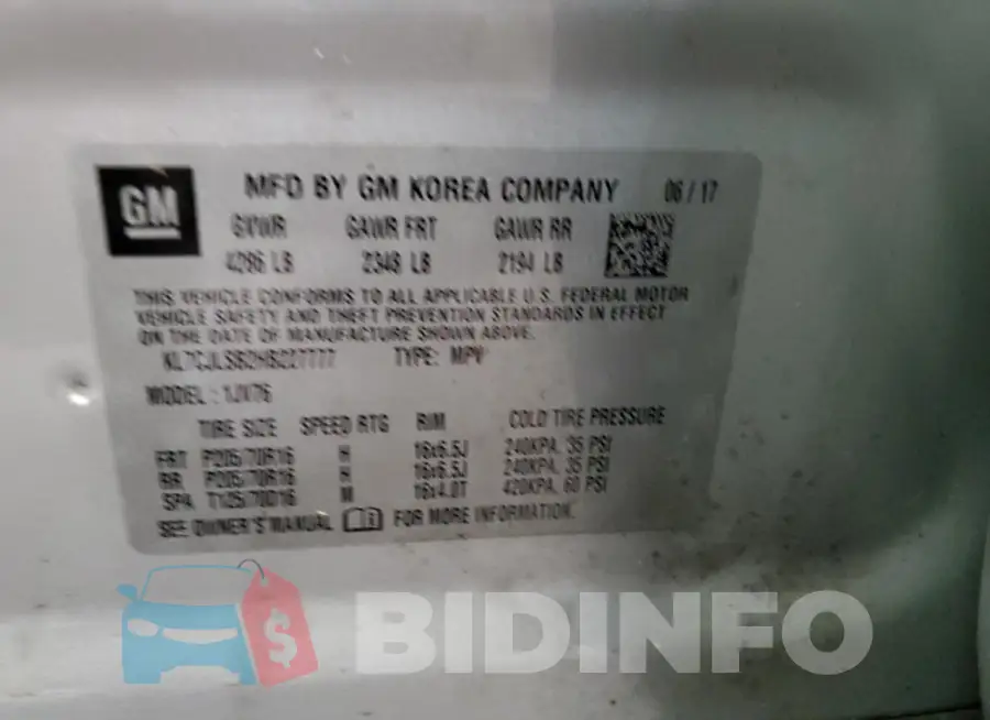 KL7CJLSB2HB227777 Photo# 13