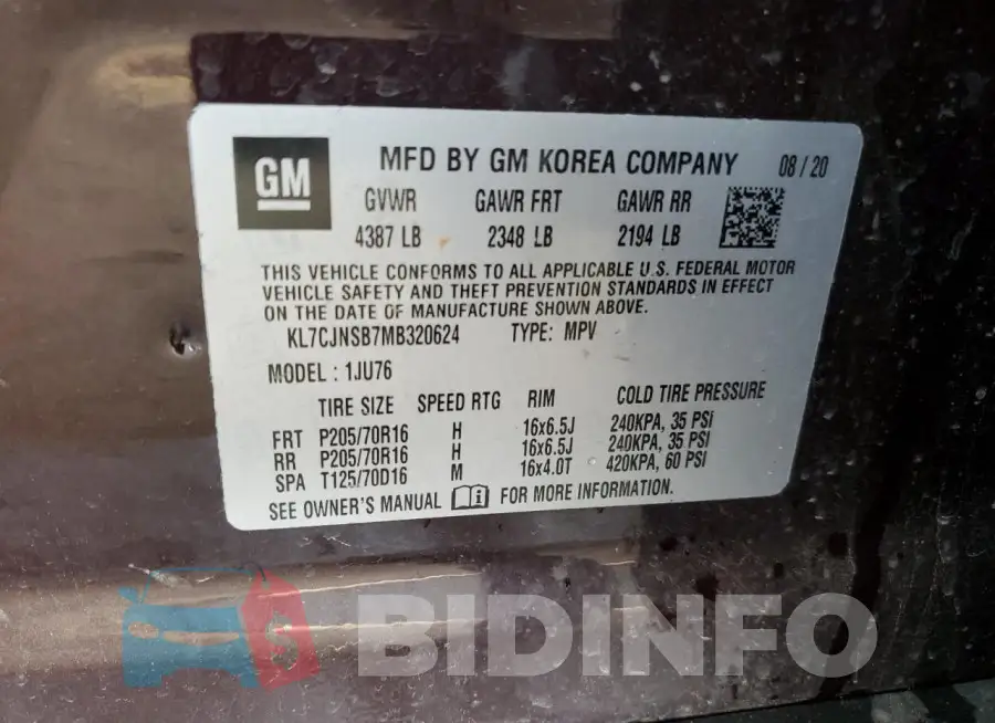 KL7CJNSB7MB320624 Photo# 12