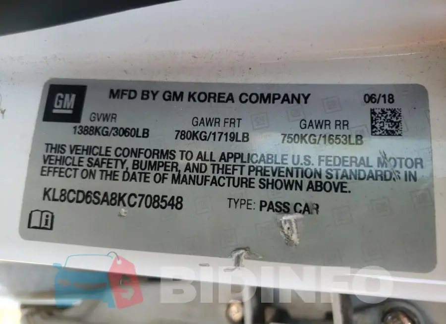 KL8CD6SA8KC708548 Photo# 12