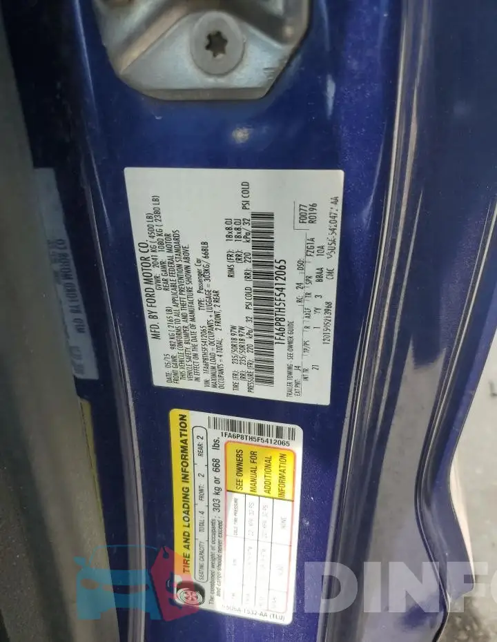 1FA6P8TH5F5412065 Photo# 13