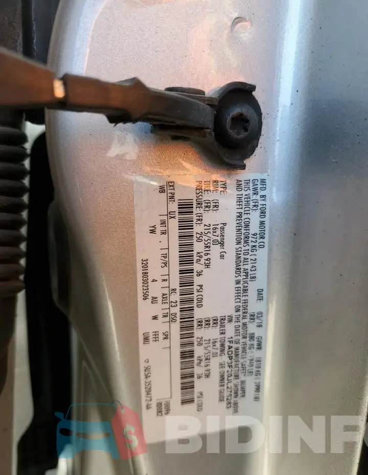 1FADP3F20JL275283 Photo# 12