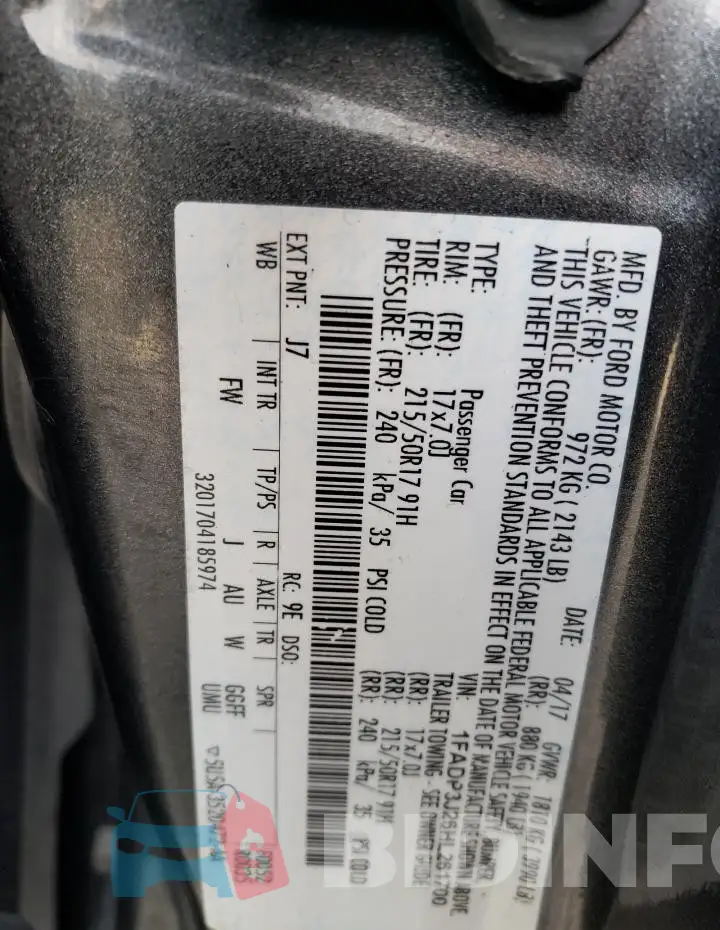 1FADP3J26HL261700 Photo# 12