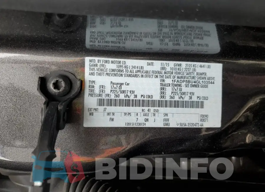 1FADP5BU4GL103544 Photo# 13