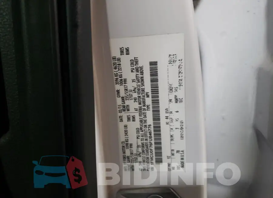 1FMCU0F76FUB46776 Photo# 13