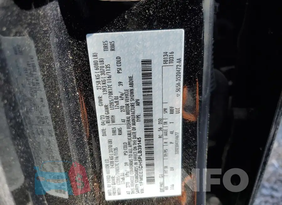 1FMEE5DH5PLB39145 Photo# 12