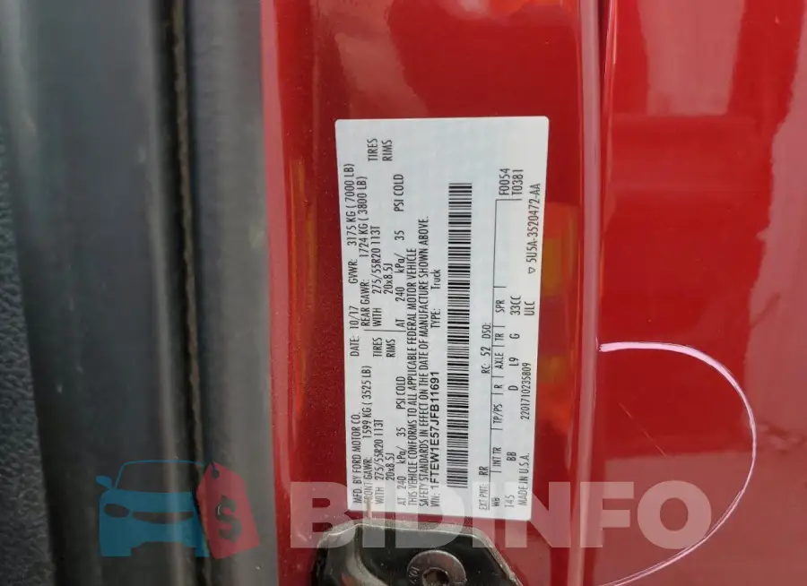 1FTEW1E57JFB11691 Photo# 12