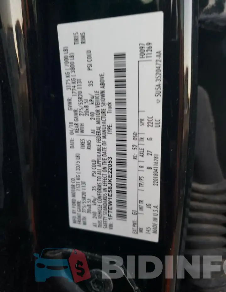 1FTEW1E58JKE22053 Photo# 13
