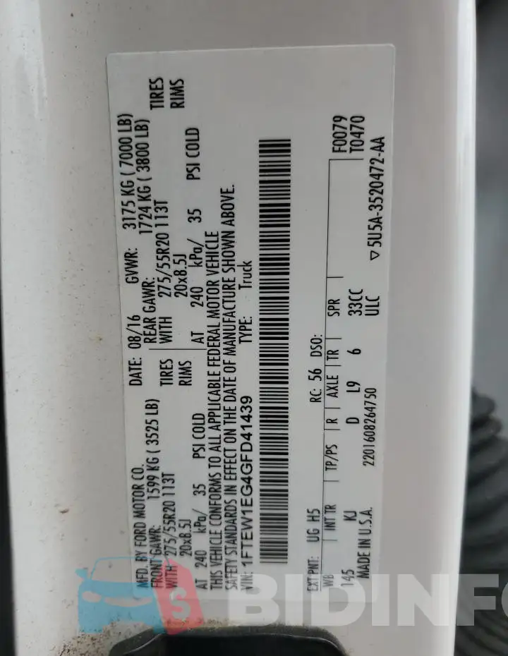 1FTEW1EG4GFD41439 Photo# 12
