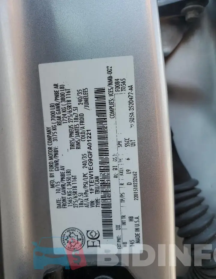 1FTEW1EG9GFA01221 Photo# 13