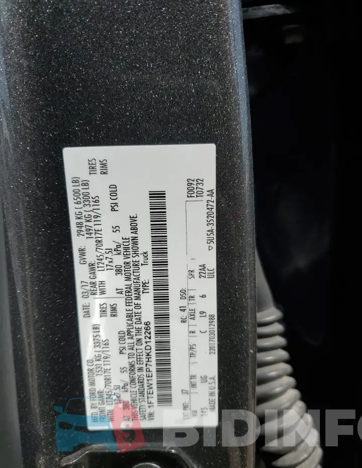 1FTEW1EP7HKD12266 Photo# 12