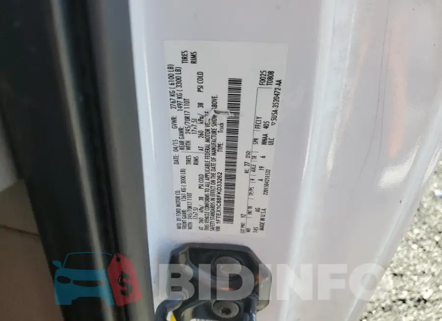 1FTEX1C88FKD33262 Photo# 12