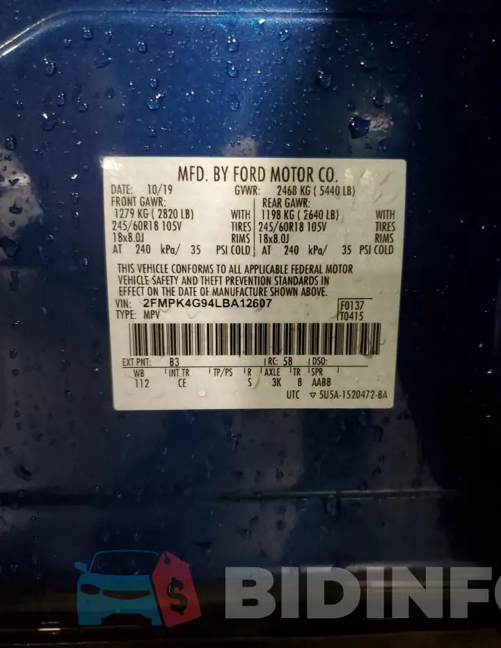 2FMPK4G94LBA12607 Photo# 13