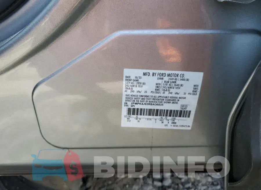 2FMPK4J93RBA36835 Photo# 13