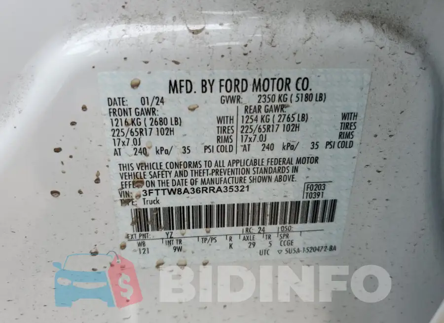 3FTTW8A36RRA35321 Photo# 12