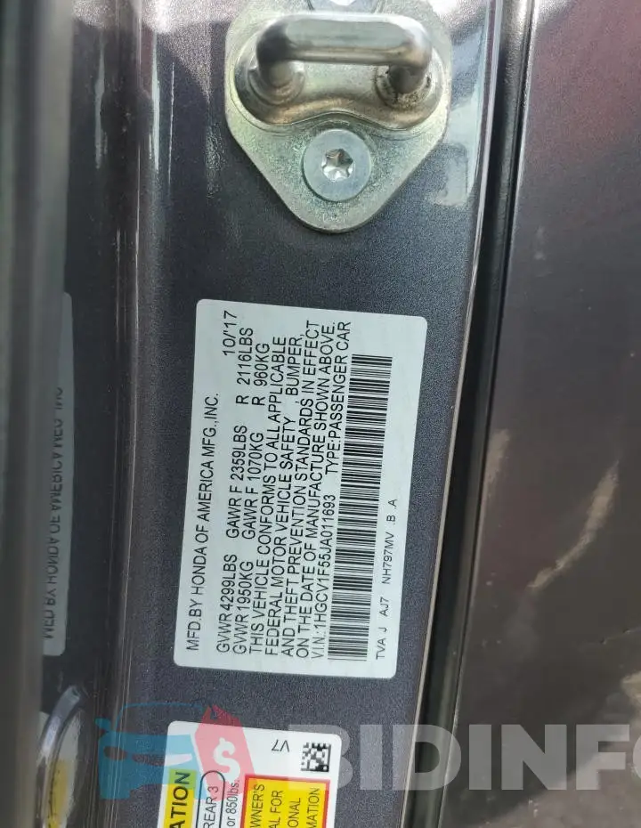 1HGCV1F55JA011693 Photo# 12