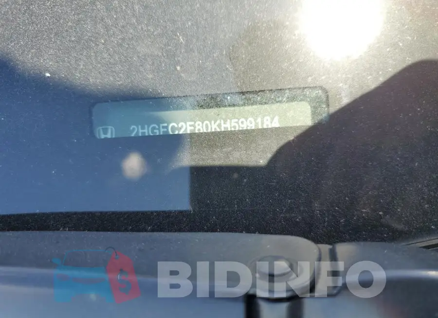2HGFC2F80KH599184 Photo# 12