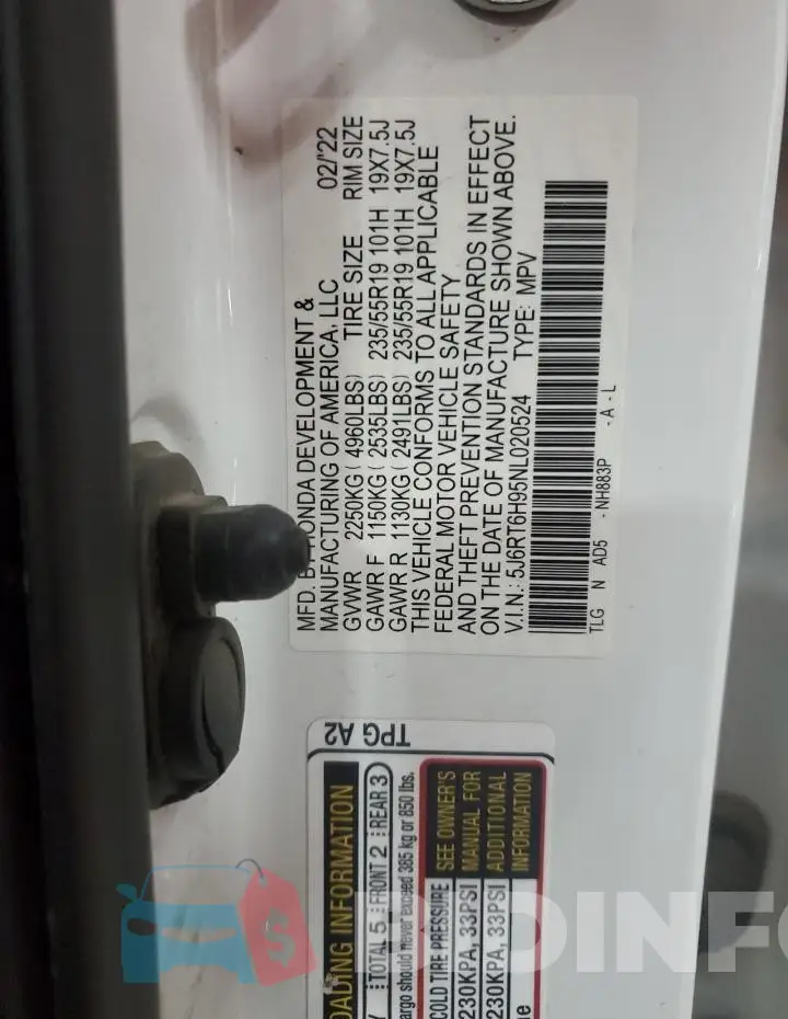 5J6RT6H95NL020524 Photo# 12