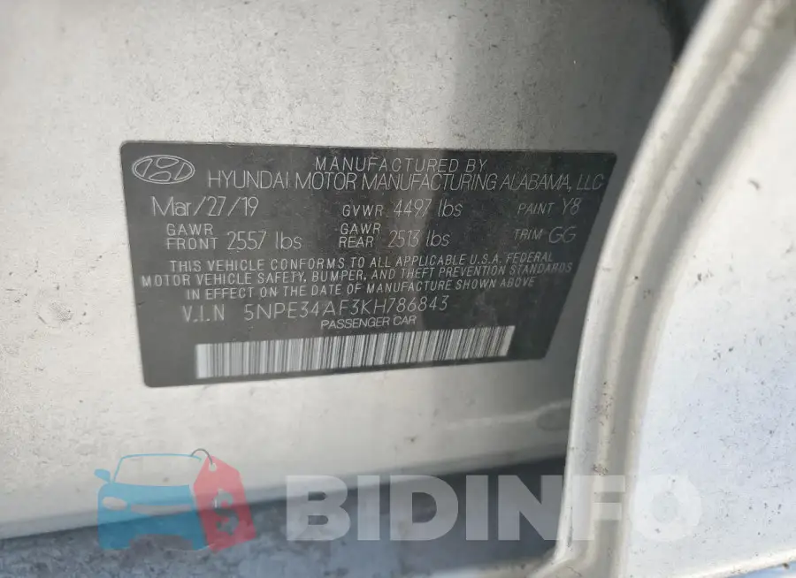 5NPE34AF3KH786843 Photo# 12