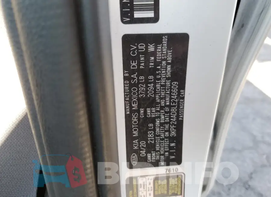 3KPF24AD8LE246609 Photo# 12